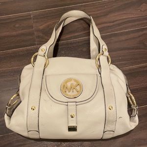 Michael Kors cream leather purse